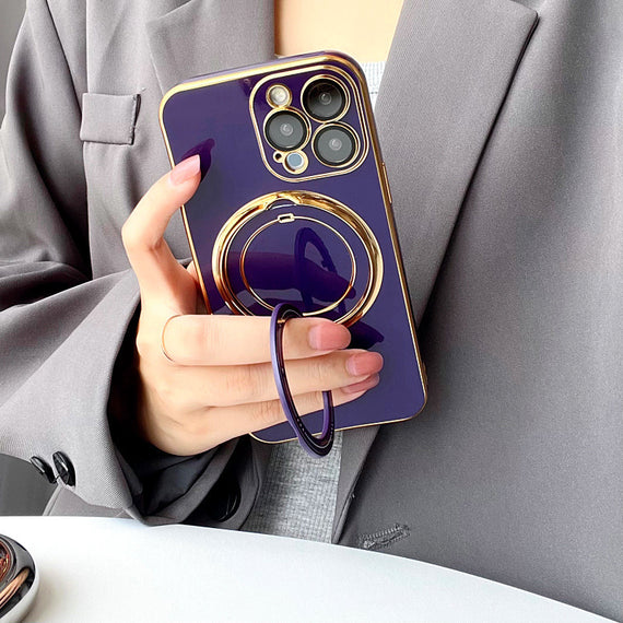 Étui de téléphone rotatif à ventouse magnétique