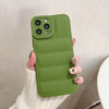 Fashion Solid Color Down Jacket Phone Case