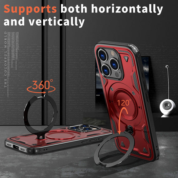 Étui de téléphone magnétique simple avec support rotatif à 360°