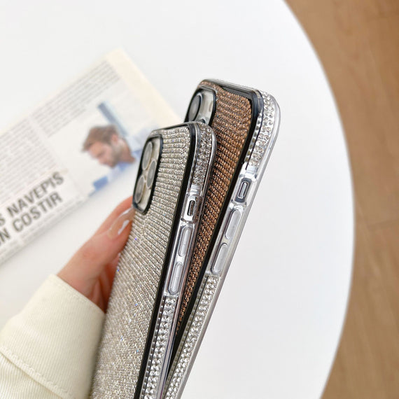Étui de téléphone portable antichute incrusté de diamants