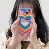 Coque de téléphone en silicone effet miroir arc-en-ciel