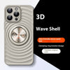 Coque de téléphone avec support magnétique pour iPhone 15, motif ondulé