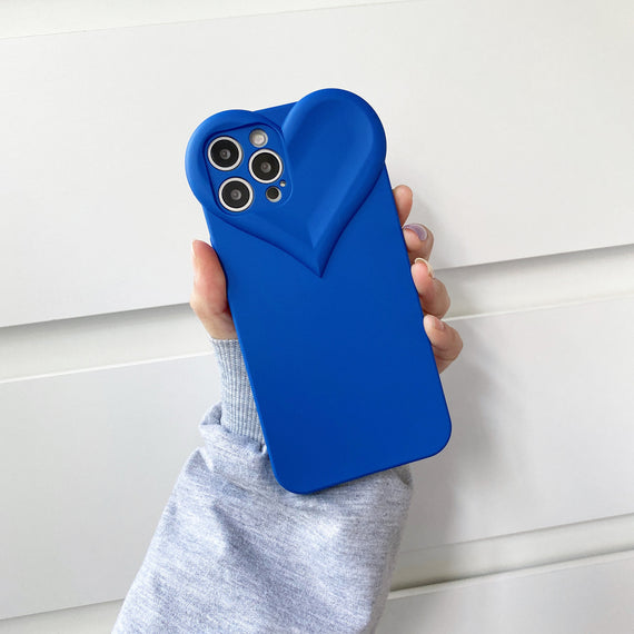 Coque de téléphone portable en forme de cœur avec fond en tissu de célébrité