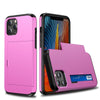 Étui de protection pour téléphone portable, coque coulissante, porte-cartes, deux en un, anti-chute, porte-cartes de crédit